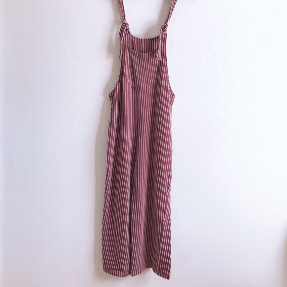 Anna Grace Burgundy Stripes Jumpsuit-COPY - Picture 2 of 8